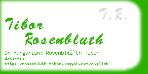 tibor rosenbluth business card
